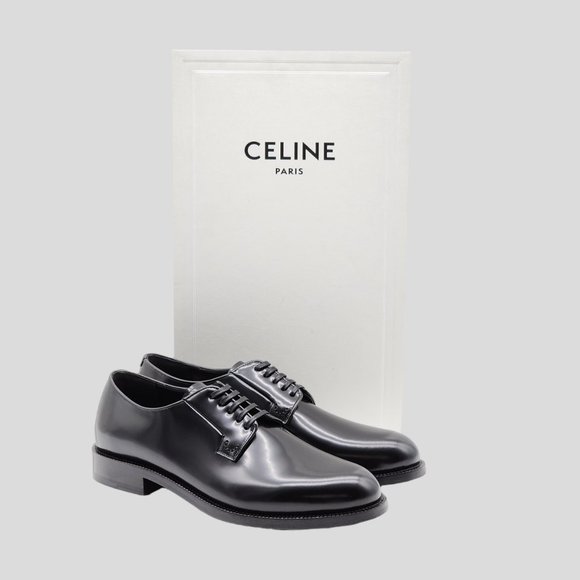 Celine Other - Celine Leather Lace-Up Derby Shoes Black Size 39